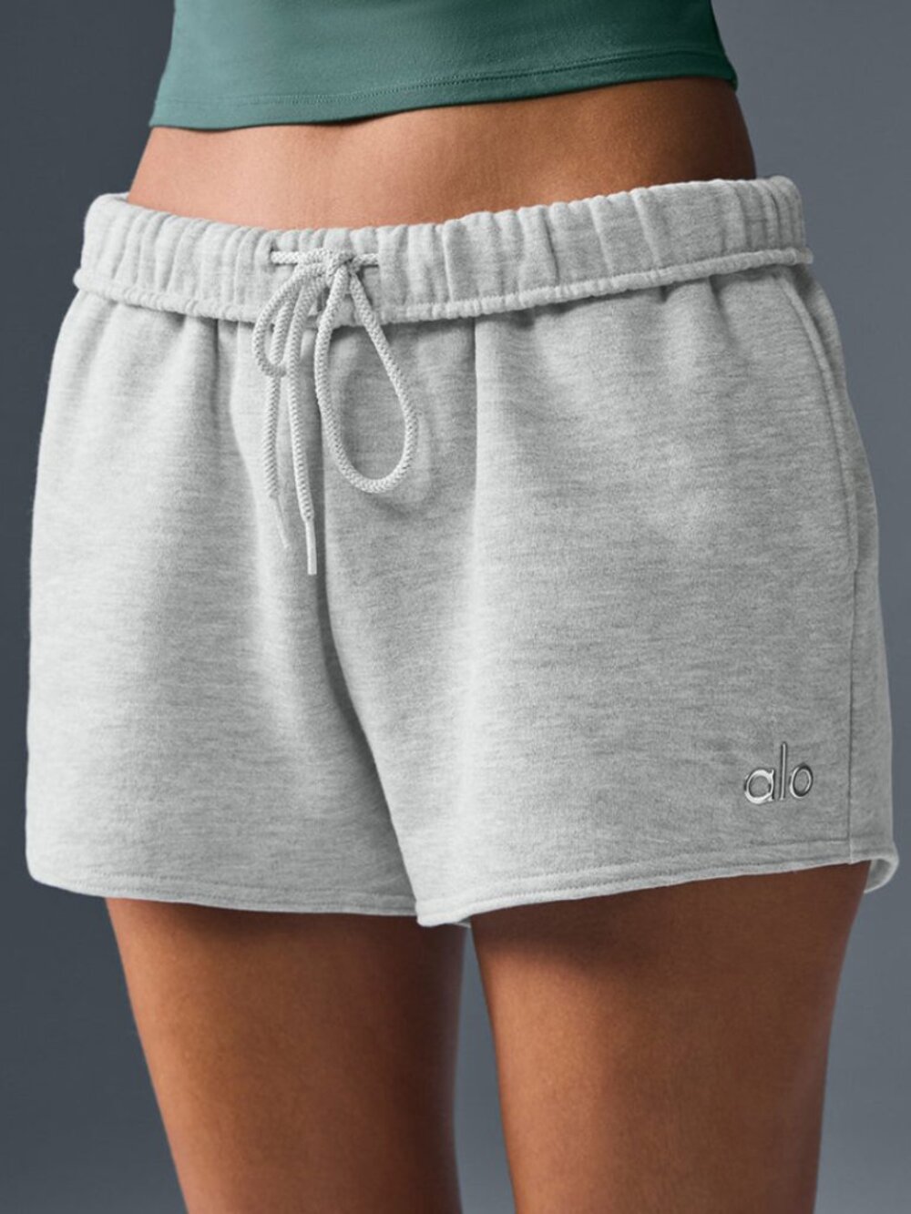 Alo Accolade Shorts Heather Grey Size XS